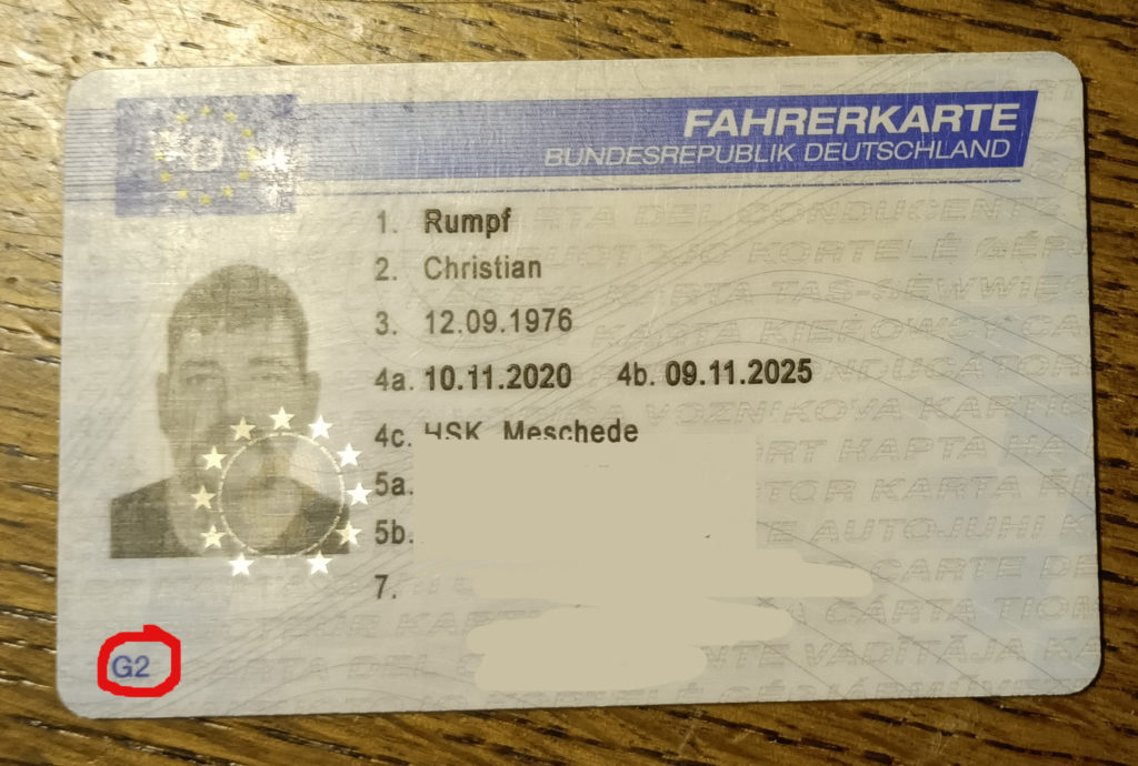 Fahrerkarte der zweiten Generation Fahrerkarte der 2ten Generation
