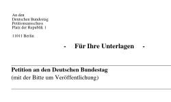 Featured image of post Petition eingereicht