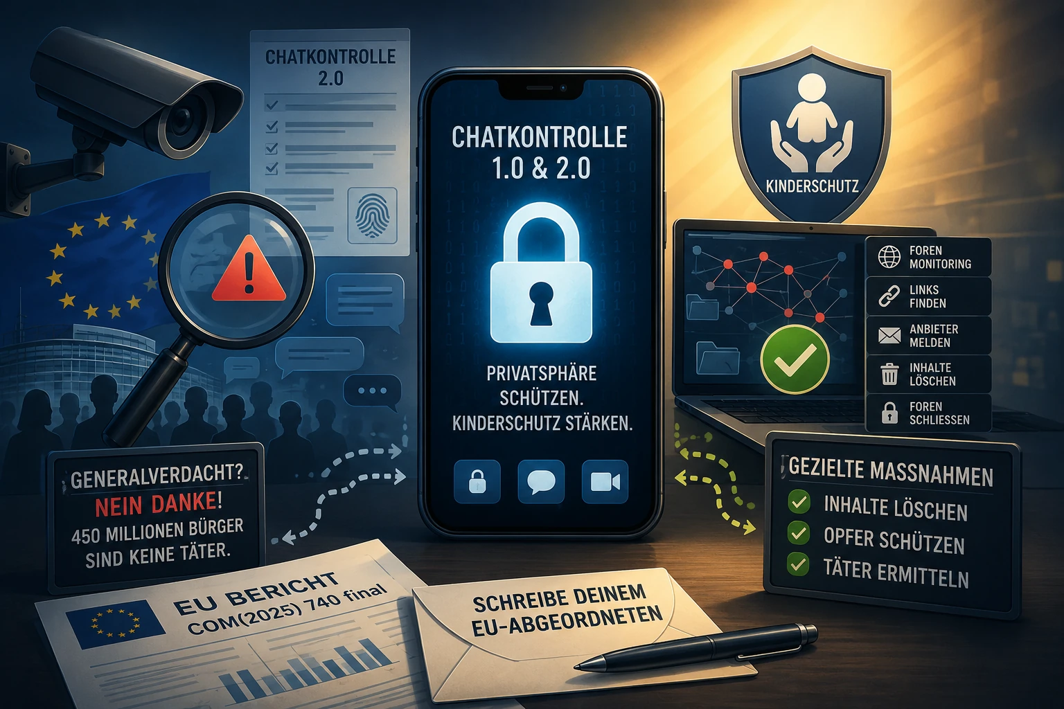 Featured image of post Chatkontrolle 1.0 und 2.0 – Was tatsächlich geplant ist und worüber gerade gestritten wird
