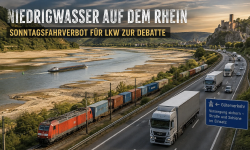 Featured image of post Niedrigwasser auf dem Rhein: Warum das Sonntagsfahrverbot für Lkw erneut zur Debatte steht