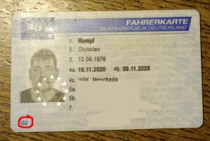 Fahrerkarte der zweiten Generation Fahrerkarte der 2ten Generation