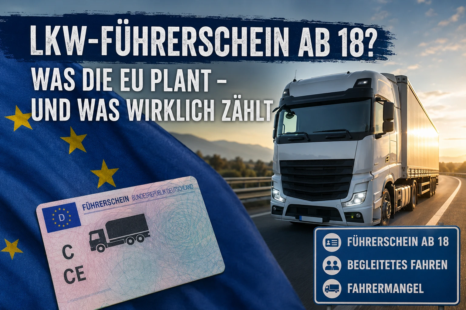 Warum die EU das Lkw-Fahren für junge Menschen erleichtern will