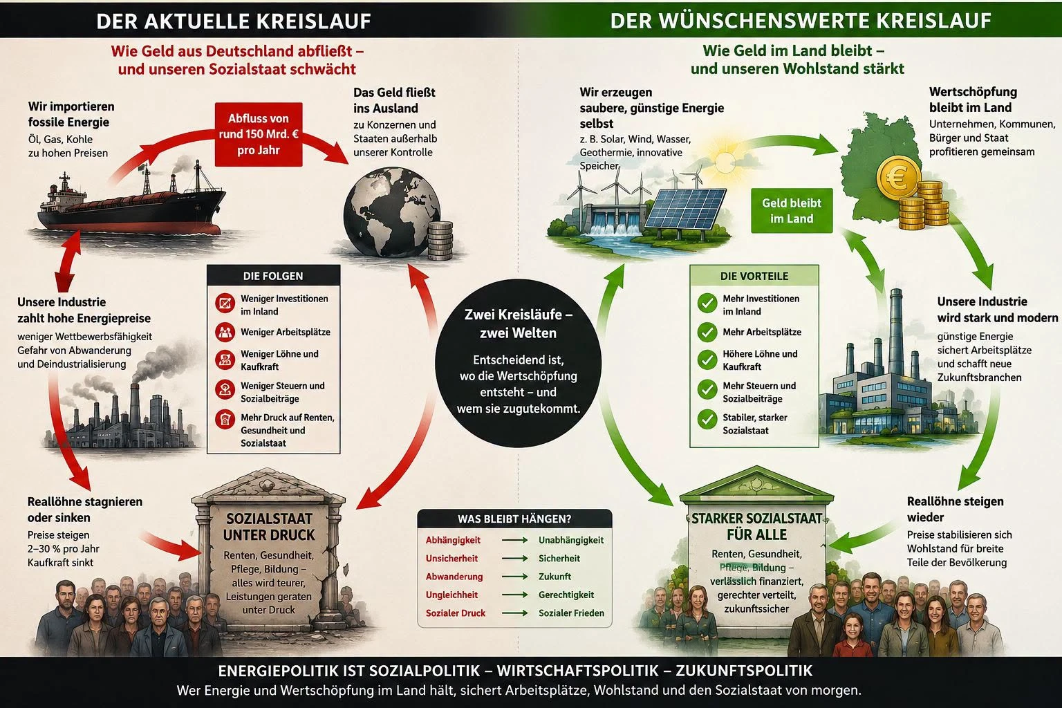Featured image of post Renten, Reallöhne, Energiepolitik und Wirtschaftswachstum: Warum alles zusammenhängt