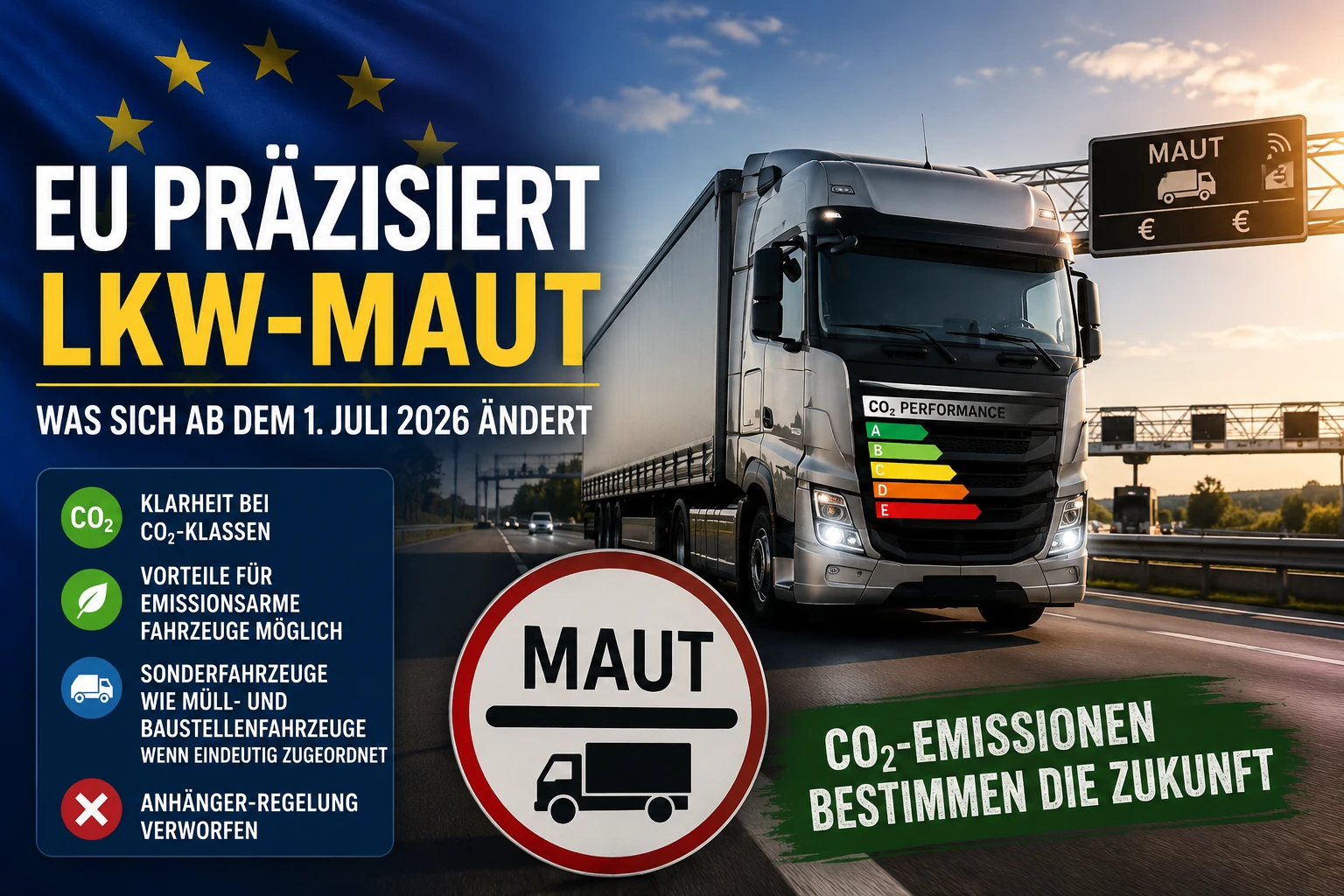 Featured image of post EU präzisiert die Regeln für die Lkw-Maut – was sich ab 1. Juli 2026 ändert
