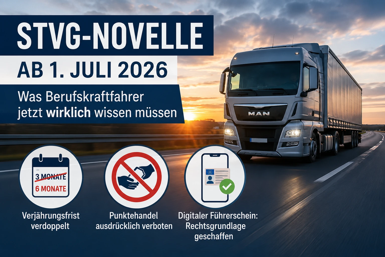 Featured image of post StVG-Novelle ab Juli 2026: Was Berufskraftfahrer jetzt wirklich wissen müssen