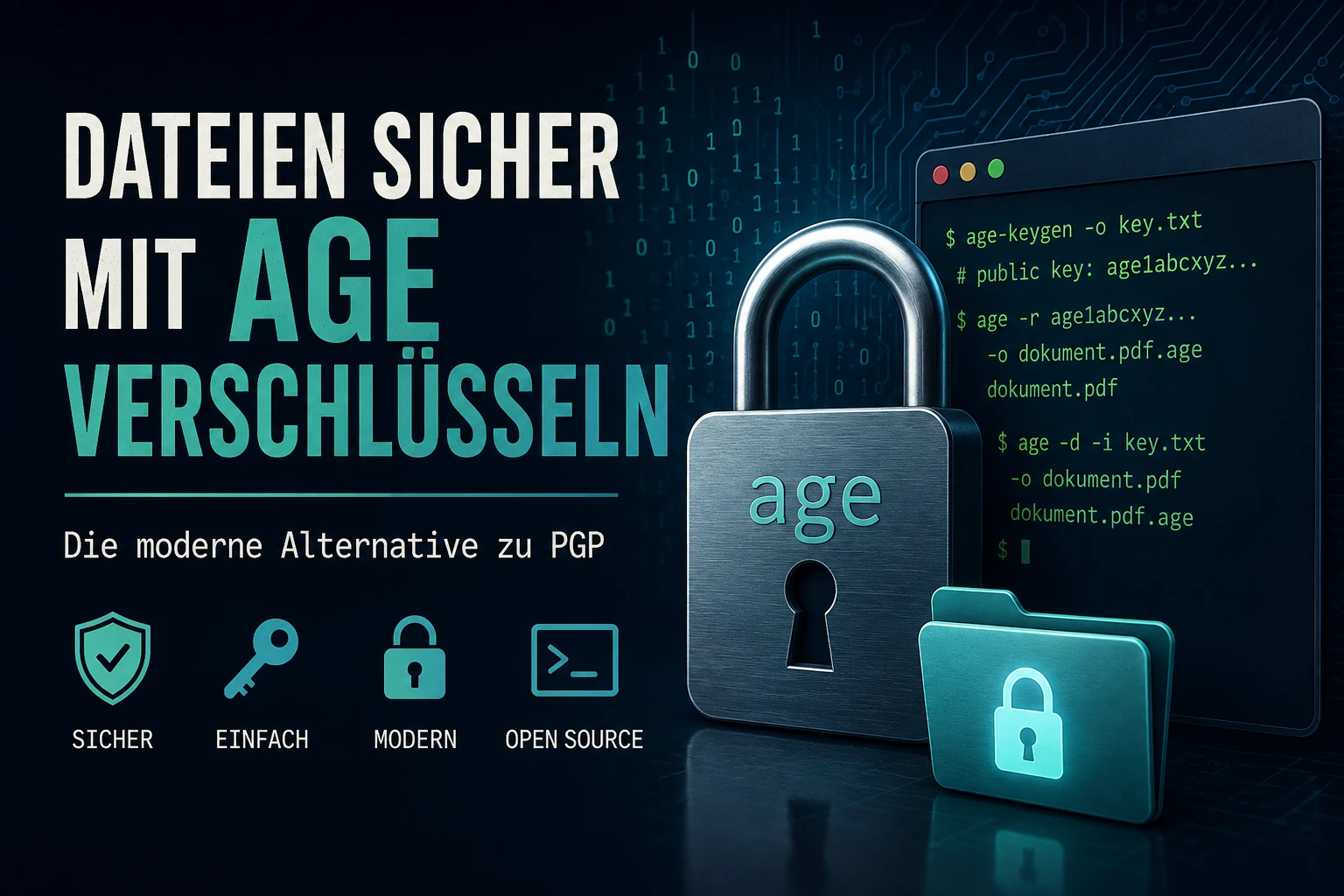 Featured image of post Dateien sicher mit age verschlüsseln – Die moderne Alternative zu PGP