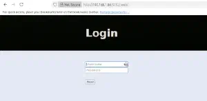 Login Bereich des Radicale Webinterface
