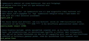 Grundeinstellung von Spamassassin