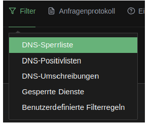 Filterliste