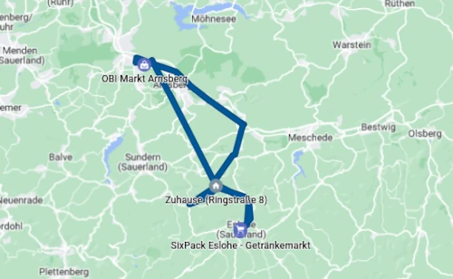 erstelltes Bewegungsprofil von Google
